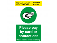 Please pay by card or contactless pay...