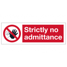 Strictly no admittance sign