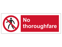No throughfare sign