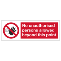 No Unauthorised persons sign