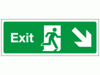 Exit right diagonal down sign