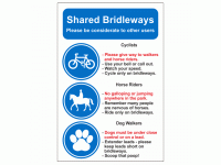 Shared Bridleways Sign