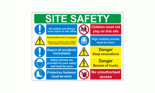 Multi-Message Site Safety Sign