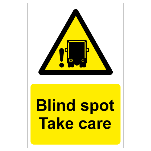 Blind spot Take care sticker, FORS approved safety sign