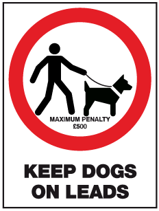 Please keep to the public footpath and dogs must be kept on a lead correx sign. 