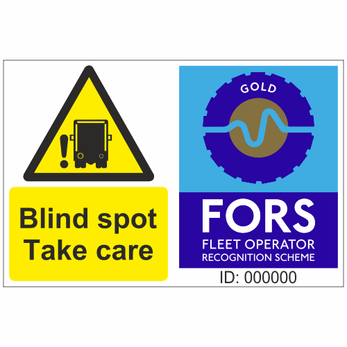 Blind spot take care, FORS Gold sticker