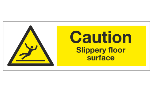 Caution Slippery Surface Stickers Health Safety Signs Business Office 220x150mm 
